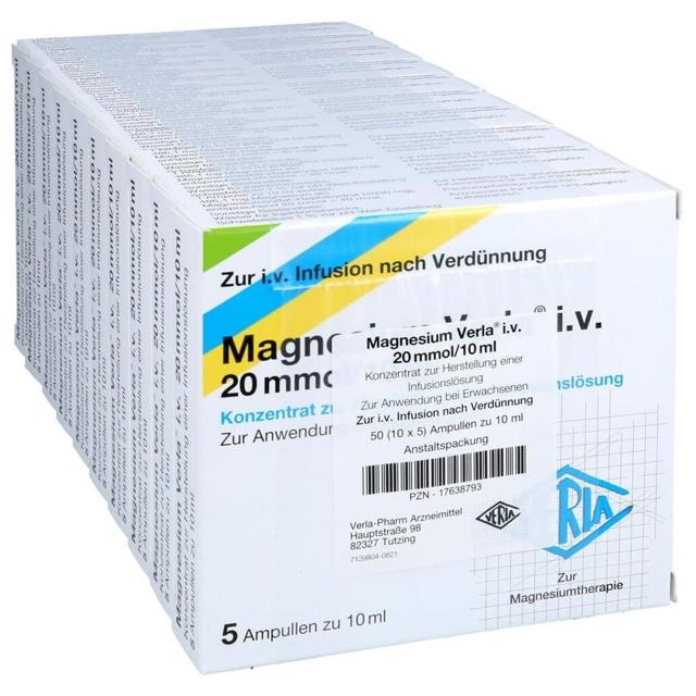 MAGNESIUM VERLA i.v. 20 mmol/10 ml K.z.H.e.Inf.Lsg product image