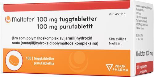 Maltofer, tuggtablett 100 mg, 10 X 10 st product image