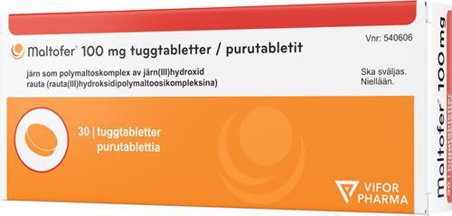 Maltofer, tuggtablett 100 mg, 3 X 10 st product image