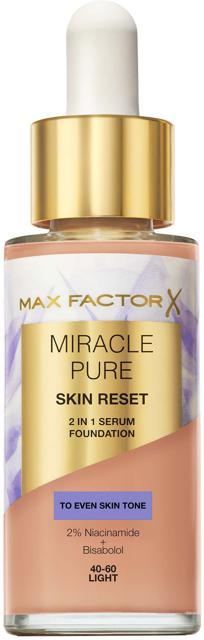 Max Factor Miracle Pure 2in1 Skin Reset Serum Foundation 40-60 Light product image