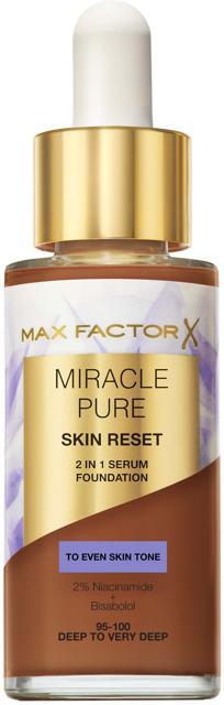 Max Factor Miracle Pure 2in1 Skin Reset Serum Foundation 95-100 Deep to Very Deep product image