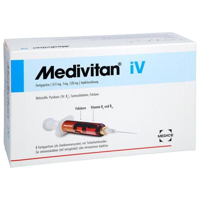 Medivitan iV Fertigspritzen bei Vitamin B-Mangel 8 St Fertigspritzen product image