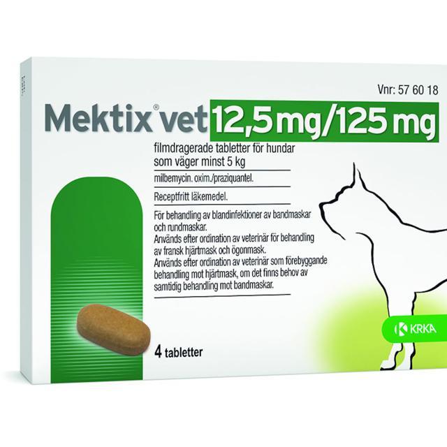 Mektix vet, filmdragerad tablett 12,5 mg/125 mg 4 st product image