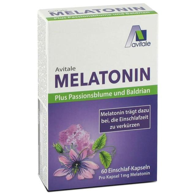 MELATONIN+PASSIONSBLUME+Baldrian Kapseln product image