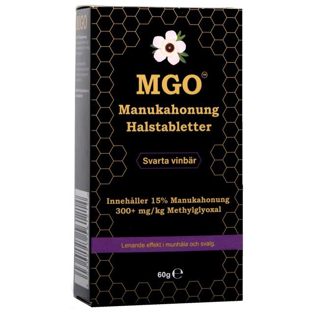 MGO Manukahonung Halstabletter Svarta vinbär 300+ 60g product image