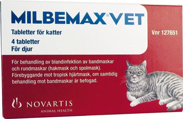 Milbemax vet., filmdragerad tablett 16 mg/40 mg Elanco Denmark ApS, 4 st product image