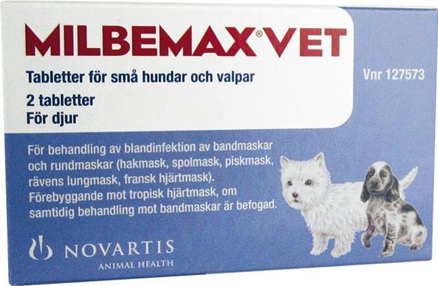 Milbemax vet. för små hundar och valpar, tablett 2 st product image