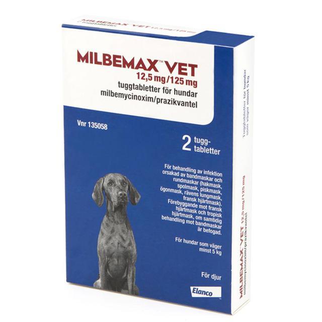 Milbemax vet., tuggtablett 12,5 mg/125 mg 2 st product image