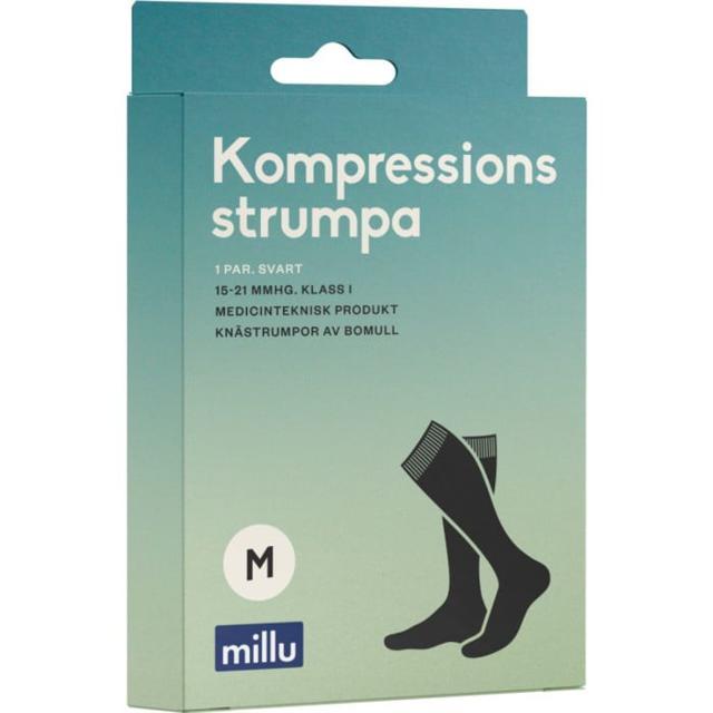 Millu Kompressionsstrumpa Klass 1 Bomull Svart M product image