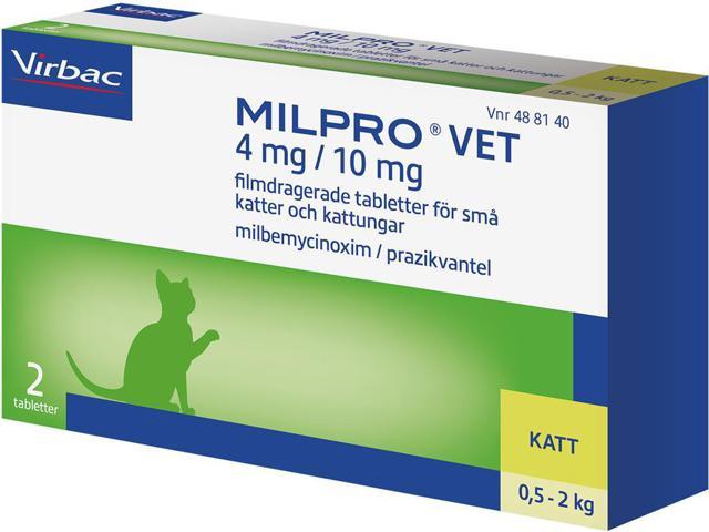 Milpro vet, filmdragerad tablett 4 mg/10 mg, 2 st product image
