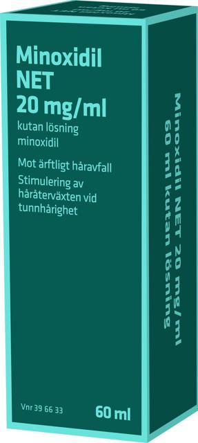 Minoxidil NET 20 mg/ml 60 ml kutan lösning product image