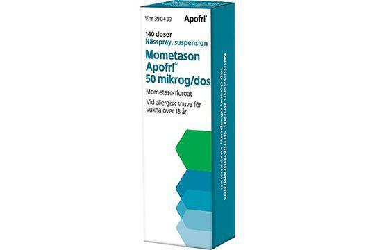 Mometason Apofri, nässpray, suspension 50 mikrogram/dos, 140 doser product image