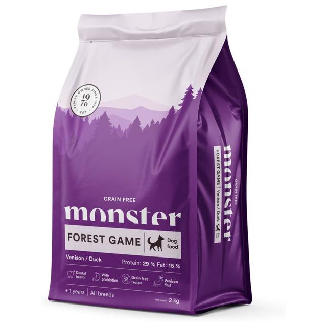 Monster Dog Adult All Breeds Grain Free Forest Game Venison & Duck (2 kg) product image