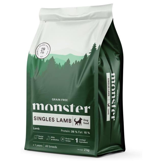 Monster Dog Adult All Breeds Grain Free Singles Lamb (2 kg) product image