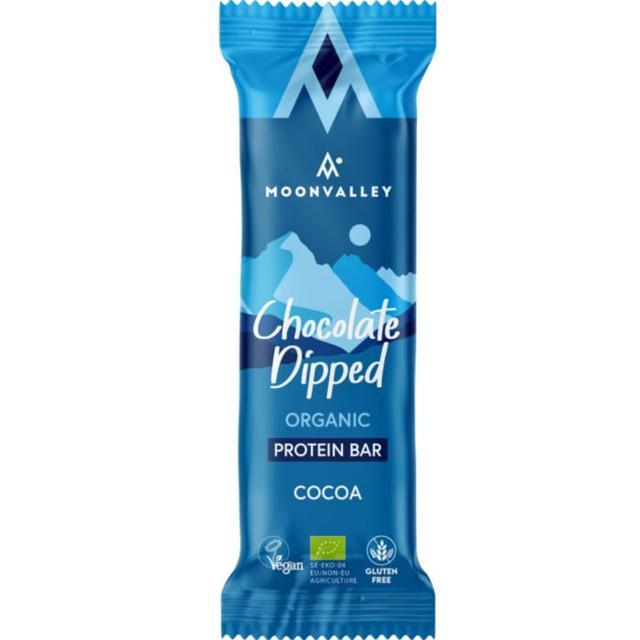 Moonvalley Vegan Protein Bar Chocolate-Dipped Cocoa 50 g product image