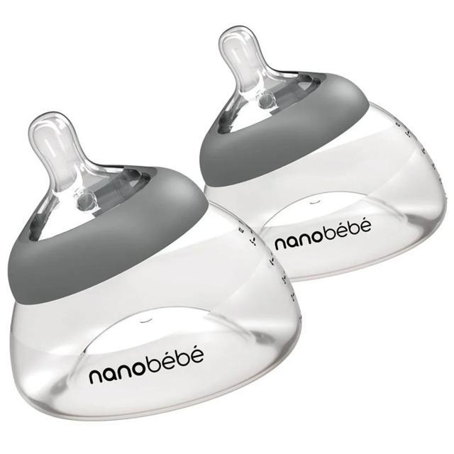 nanobébé Bröstmjölksflaska Anti-kolik Grå 150 ml 2-pack product image