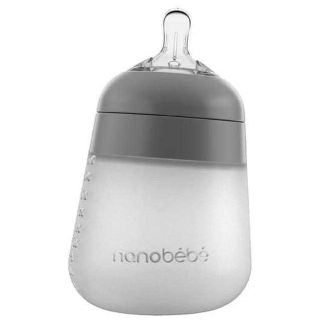Nanobébé Flexy Silikonflaska Anti-kolik Grå 270 ml product image