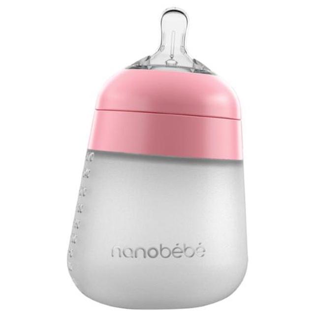 Nanobébé Flexy Silikonflaska Anti-kolik Rosa 270 ml product image
