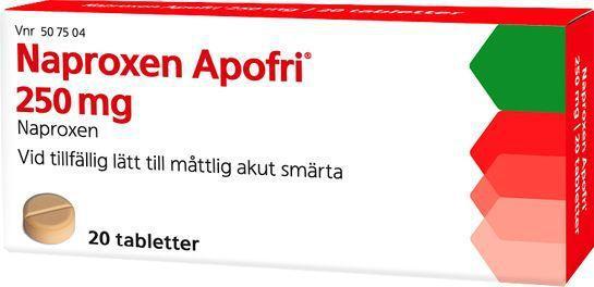 Naproxen Apofri 250 mg Naproxen, tablett, 20 st product image