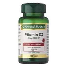 Nature's Bounty Vitamin D3 1000 Iu 100 Tablets product image