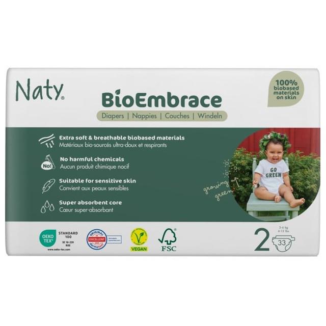 Naty BioEmbrace Blöjor Storlek 2, 33 st product image
