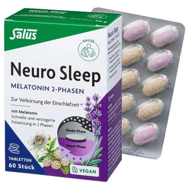Neuro Sleep Melatonin 2-Phasen Tabletten Salus, 60 St Tabletten product image