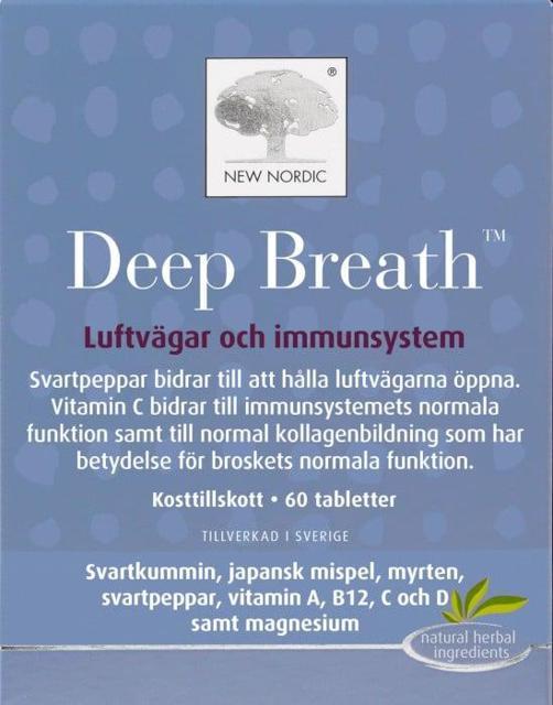 New Nordic Deep Breath 60 tabletter product image
