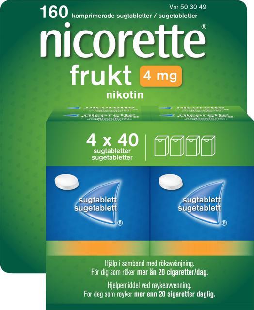 Nicorette Frukt Sugtablett 4 mg 160 st product image