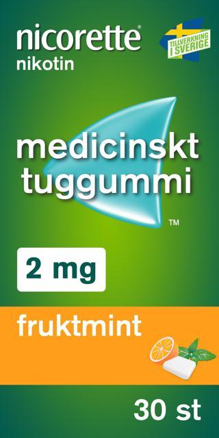 Nicorette Fruktmint, medicinskt tuggummi 2 mg 30 st product image