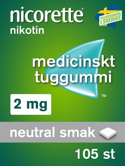 Nicorette, medicinskt tuggummi 2 mg 105 st product image