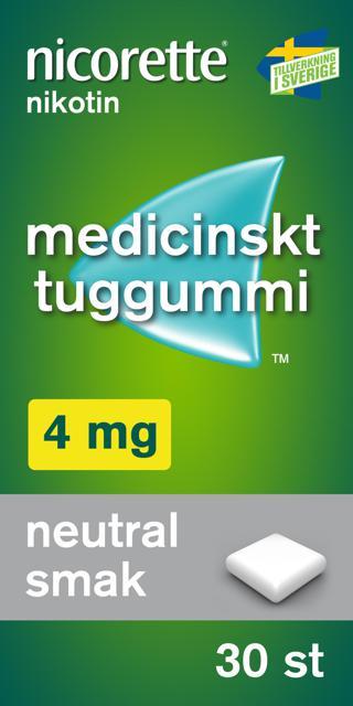Nicorette, medicinskt tuggummi 4 mg 30 st product image