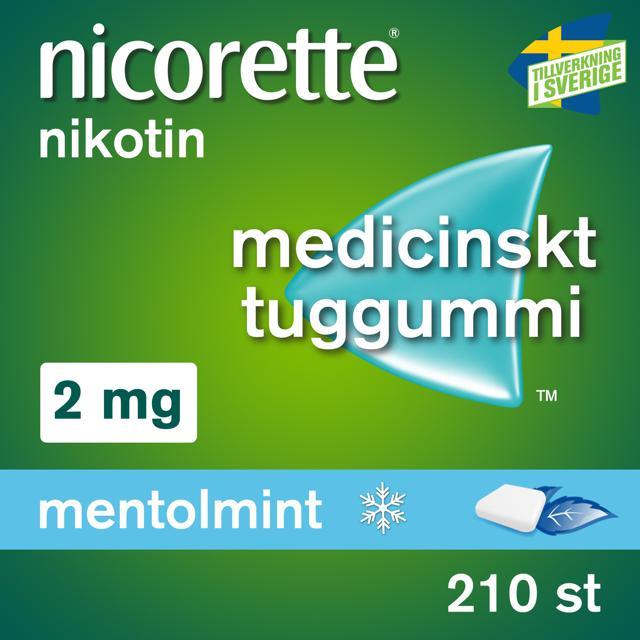 Nicorette Mentolmint, medicinskt tuggummi 2 mg 210 st product image
