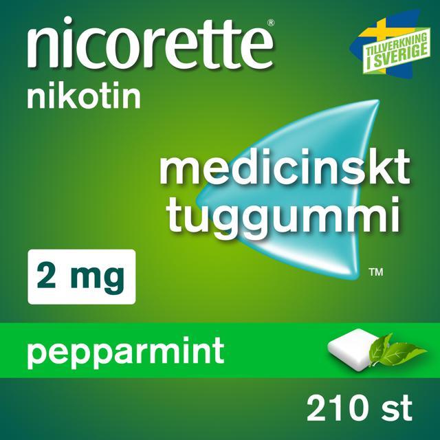 Nicorette Pepparmint, medicinskt tuggummi 2 mg 210 st product image