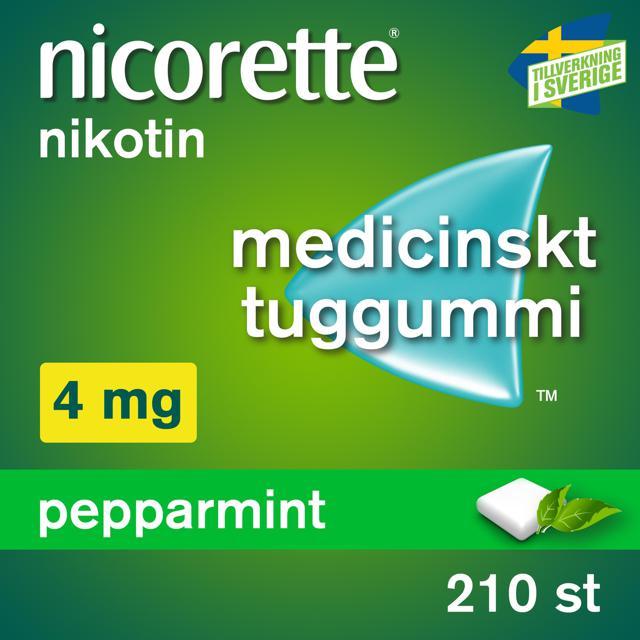 Nicorette Pepparmint, medicinskt tuggummi 4 mg 210 st product image