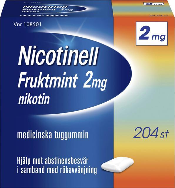 Nicotinell Fruktmint Medicinskt tuggummi 2mg 204 st product image