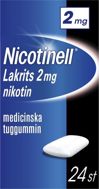 Nicotinell Lakrits 2mg Nikotin Medicinska tuggummin 24 st product image
