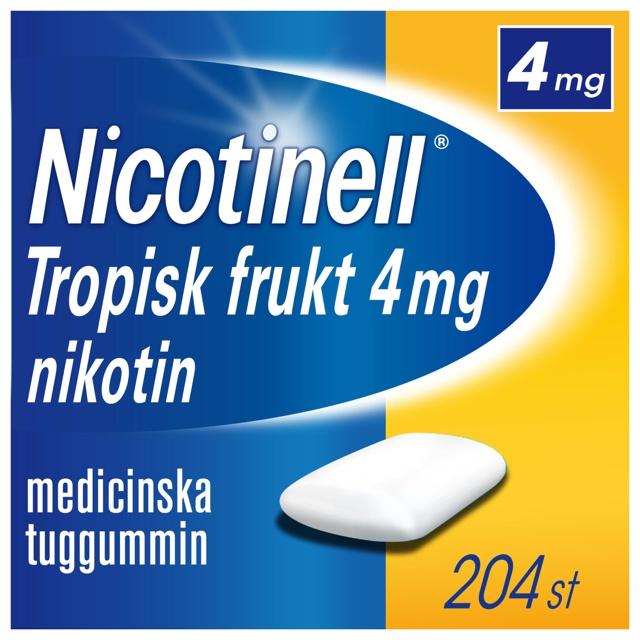 Nicotinell Tropisk frukt, medicinskt tuggummi 4 mg 204 st product image