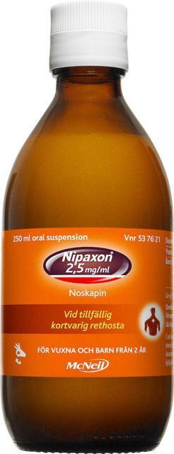 Nipaxon oral suspension 2,5 mg/ml 250 ml product image