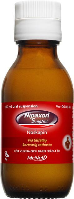Nipaxon, oral suspension 5 mg/ml, 100 ml product image