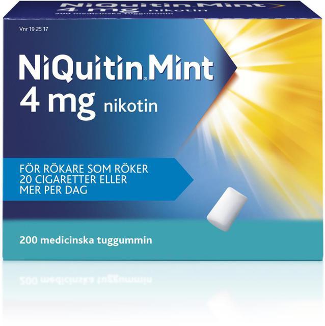 NiQuitin Mentolmint, medicinskt tuggummi 4 mg 200 st product image