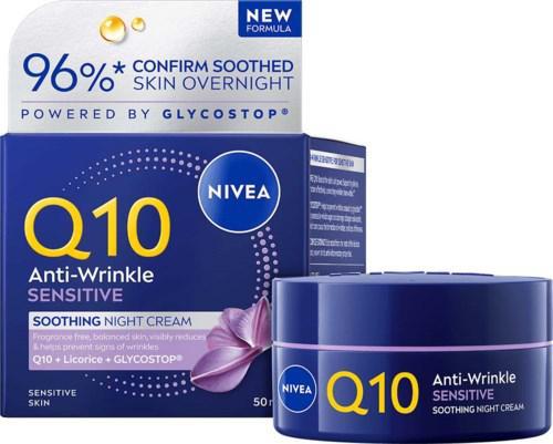 NIVEA Q10 Anti-Wrinkle Sensitive Perfume Free Night Cream 50 ml product image