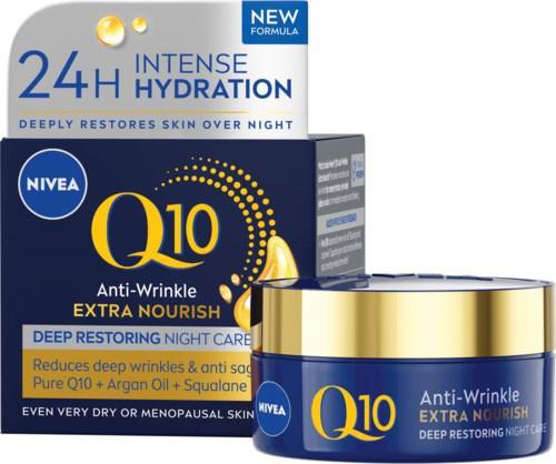 NIVEA Q10 Extra Nourish Night Cream Anti-age nattkräm 50 ml product image