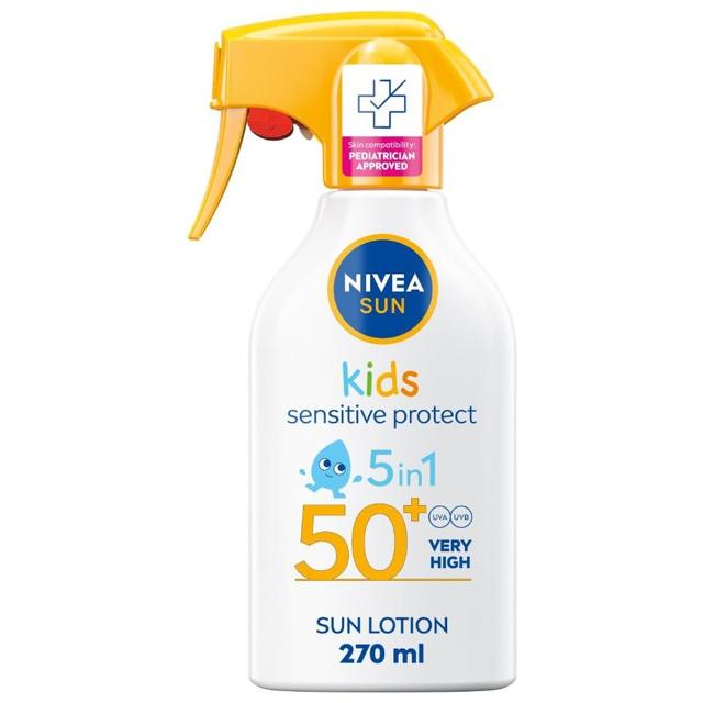 NIVEA Kids Sensitive Protect & Play Sun Spray SPF50+ 270 ml product image