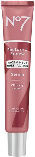 No7 Restore & Renew Multi Action Face & Neck Serum 30 ml product image