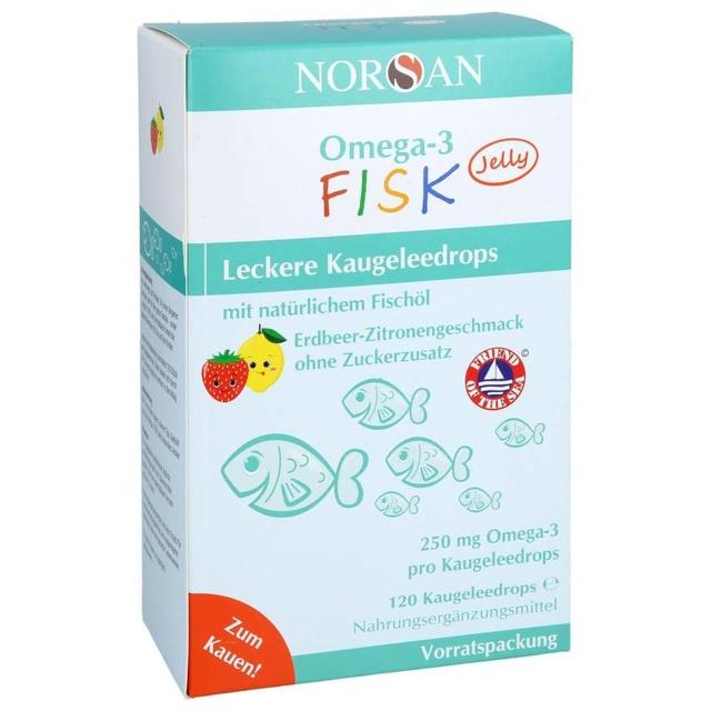 NORSAN OMEGA-3 FISK Jelly 120 St Dragees product image