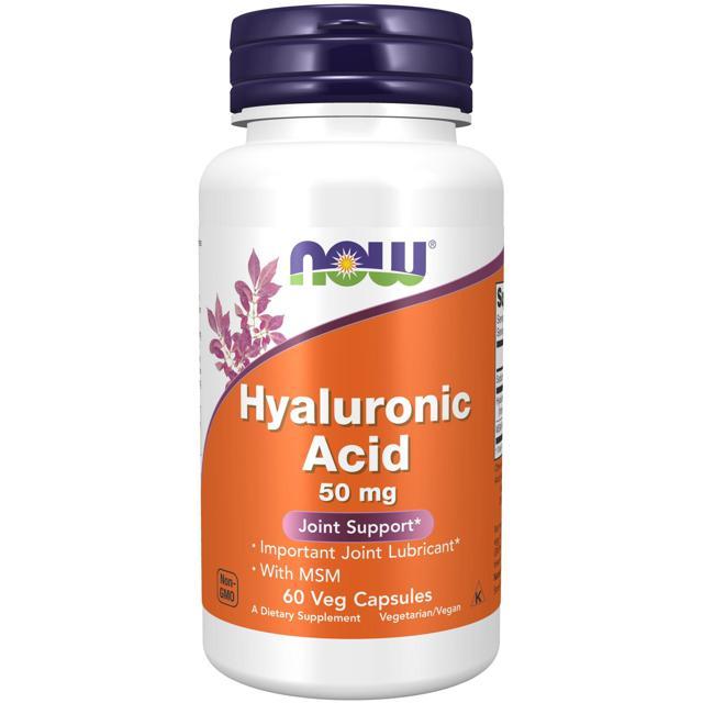 NOW Hyaluronic Acid 50 mg + MSM Kapslar 60 st product image