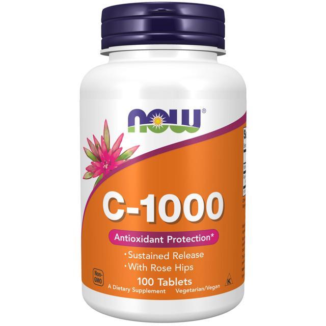 NOW Vitamin C 1000 Sustained Release 100 tabletter product image