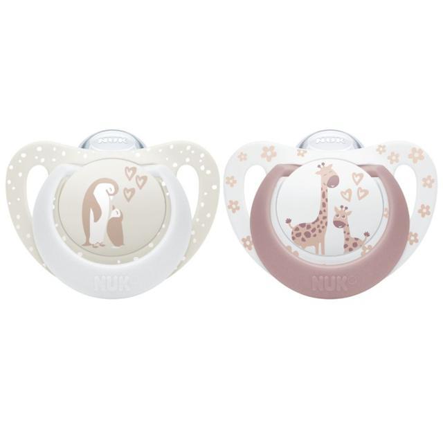 NUK First Choice Penguin/Giraffe, stl 0-6 mån product image