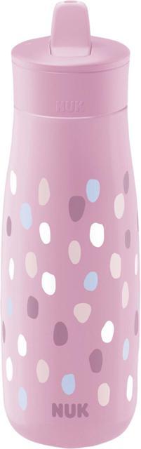 NUK Mini-Me Flip Småbarnskopp med sugrör, 12+ månader, 450 ml, Vattenflaska för barn, Läckagesäker förstärkt pip, Splittersäker, Rosa färgdabs product image