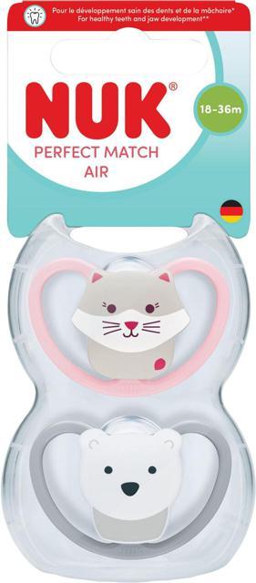 NUK Perfect Match Air Cat/Polarbear, stl 18-36 mån 2 st product image